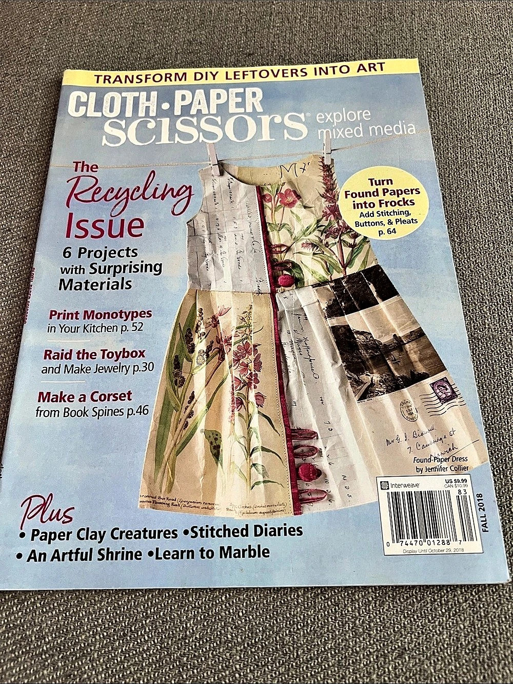 Interweave Cloth Paper Scissors Magazine Fall 2018 Fall 2018 Recycling Issue